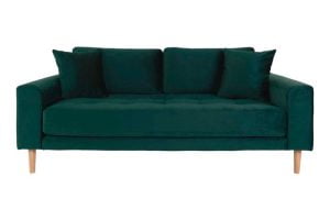 Lido 2,5-personers Velour Sofa – Mørkegrøn