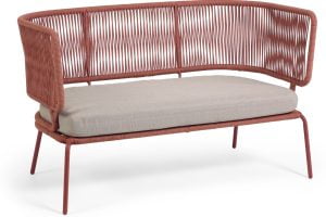 Nadin, Udendørs 2-personers sofa by LaForma (H: 80 cm. B: 135 cm. L: 65 cm., Lyserød)