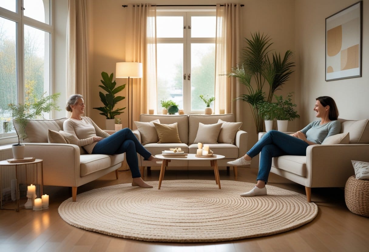 You are currently viewing Sådan skaber du en hyggelig stue med runde tæpper og 2-personers sofaer